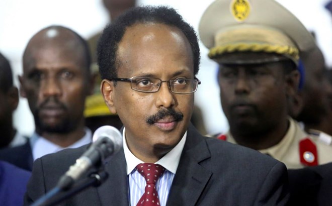 FILE PHOTO: Somalia’s President Mohamed Abdullahi Farmajo at a media conference in Mogadishu, February 8, 2017. /VCG Photo